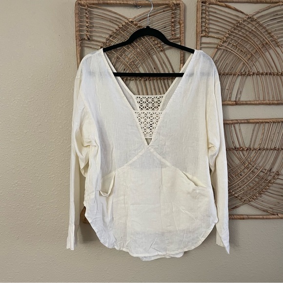 Free People Tops - Free People Just Cruisin Pullover Top Blouse Ivory $98 Women's Sz‎ XS NWT B11